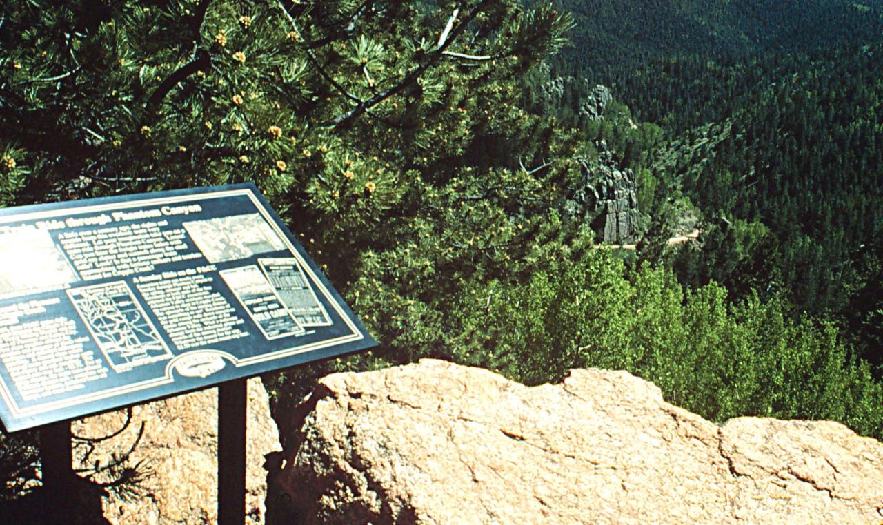 The Wilbur Loop was the name given to the segment of tracks that climbed 400 feet up steep switchbacks out of Phantom Canyon. Today, an overlook at the top of the loop provides a birds-eye view of Phantom Canyon.
