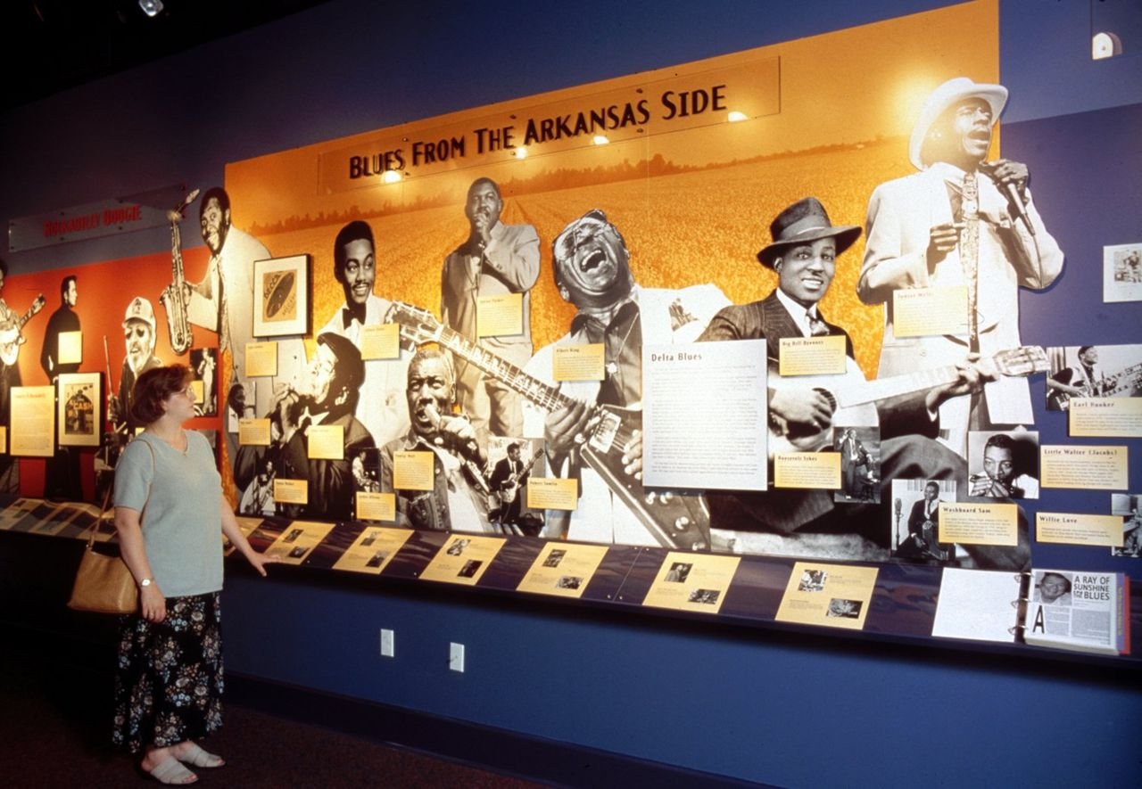 The blues music tradition of the Arkansas Delta is one of the many stories told at the Delta Cultural Center in Helena, a primary interpretive center along The Great River Road. Exhibits also tell a comprehensive story of the land and its people from prehistoric times to the present.